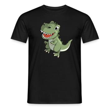 Dinosaures T-Rex - T-shirt homme - noir - Devant - AI Model Male 178 light (178cm)