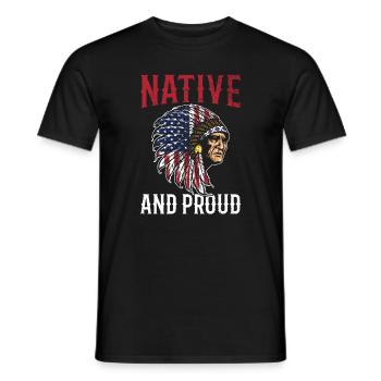 Indigenous and proud for all indigenous peoples - Men's T-Shirt - black - Front - AI Model Male 178 light (178cm)