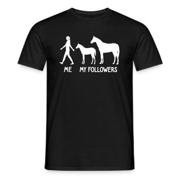 I Mes followers Chevaux Éleveur Farmer Rider - T-shirt homme - noir - Devant - AI Model Male 178 light (178cm)