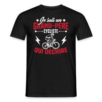 Je suis un Grand-père Cycliste qui déchire - T-shirt homme - noir - Devant - AI Model Male 178 light (178cm)