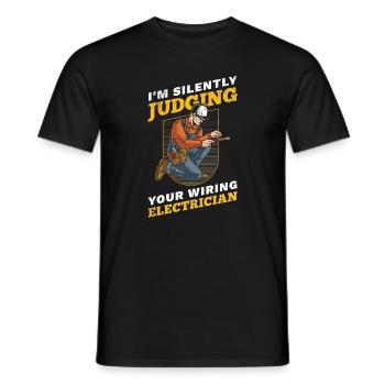 Je juge silencieusement votre - T-shirt homme - noir - Devant - AI Model Male 178 light (178cm)