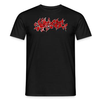 HardCore Design Red - T-shirt homme - noir - Devant - AI Model Male 178 light (178cm)
