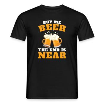 Par moi, la bière est la fin pour les mariés - T-shirt homme - noir - Devant - AI Model Male 178 light (178cm)