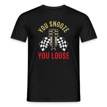 Sie Schlummern Sie Locker Für Muscle-car-liebhaber - Männer T-Shirt - Schwarz - Vorne - AI Model Male 178 light (178cm)
