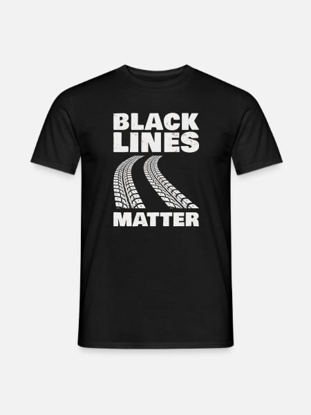 Black Lines Matter Für Alle Muscle-car-liebhaber - Mænd T-shirt - sort