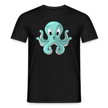 Octopus Octopus Octopus Octopus - Men's T-Shirt - black - Front - AI Model Male 178 light (178cm)