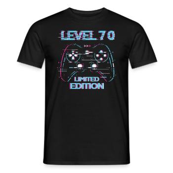 Birthday Level 70 Gaming Limited Edition Gamer - Men's T-Shirt - black - Front - AI Model Male 178 light (178cm)