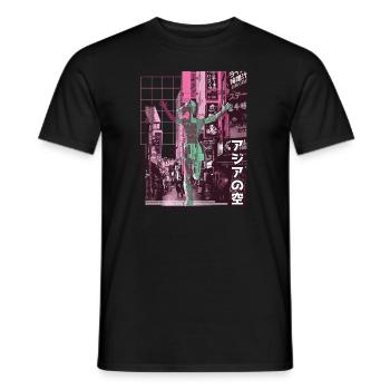 Asian City Marathon, Trail Running - Men's T-Shirt - black - Front - AI Model Male 178 light (178cm)