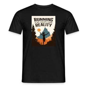 Marathon, Trail Running, Runner - Men's T-Shirt - black - Front - AI Model Male 178 light (178cm)