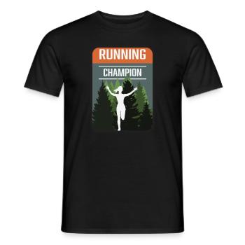 Marathon, Trail Running Champion - Men's T-Shirt - black - Front - AI Model Male 178 light (178cm)