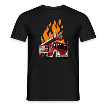 Fire Truck Fire Truck Fire - Men's T-Shirt - black - Front - AI Model Male 178 light (178cm)