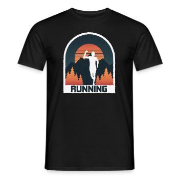 Marathon, TrailRunning Runner - Men's T-Shirt - black - Front - AI Model Male 178 light (178cm)