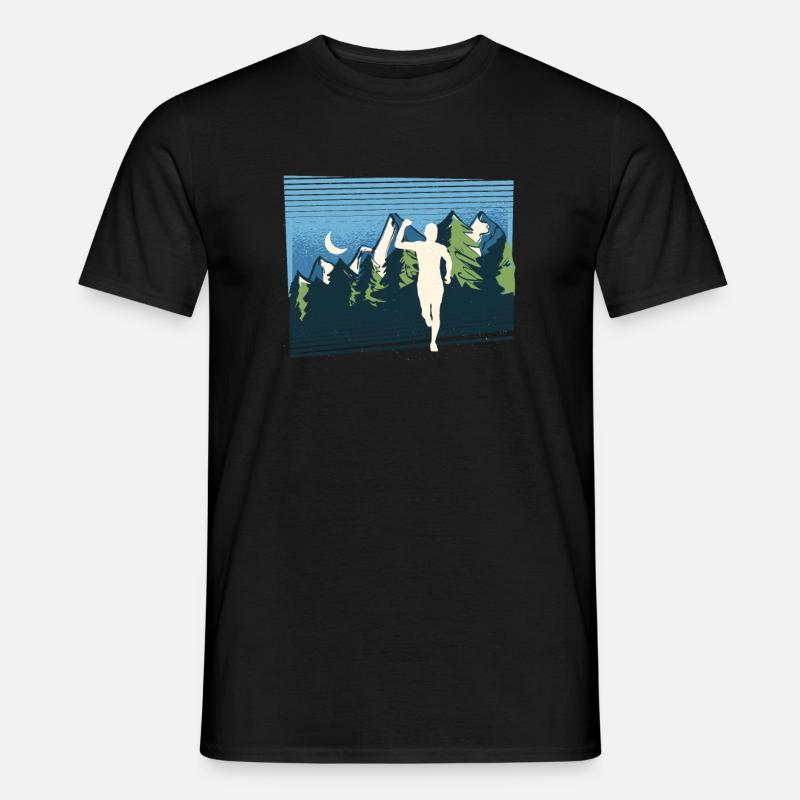 Marathon, Trailrunning Läufer - Männer T-Shirt - Schwarz