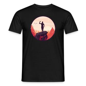 Marathon, TrailRunning Runner - Men's T-Shirt - black - Front - AI Model Male 178 light (178cm)