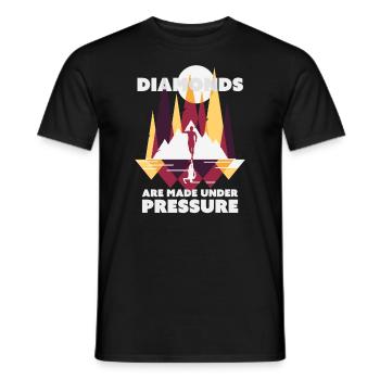Marathon, Trail Running Diamonds - Men's T-Shirt - black - Front - AI Model Male 178 light (178cm)