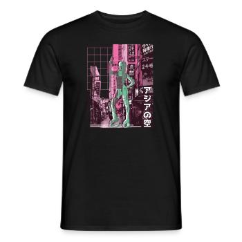Asiatische Stadt Jump Shoes Fitness - Männer T-Shirt - Schwarz - Vorne - AI Model Male 178 light (178cm)