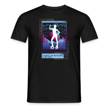 Vaporwave Metaverse Jump Chaussures Fitness - T-shirt homme - noir - Devant - AI Model Male 178 light (178cm)