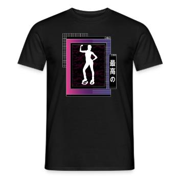 Vaporwave Metaverse Jump Chaussures Fitness - T-shirt homme - noir - Devant - AI Model Male 178 light (178cm)