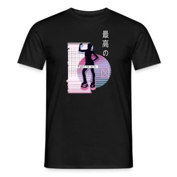 Vaporwave Metaverse Jump Chaussures Fitness - T-shirt homme - noir - Devant - AI Model Male 178 light (178cm)