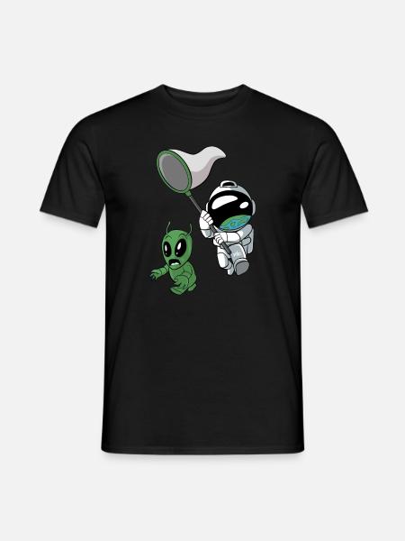 Astronaut Alien Außerirdischer - Men's T-Shirt - black