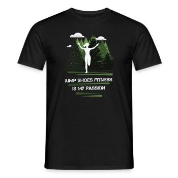 Jump Shoes Fitness Passion - Männer T-Shirt - Schwarz - Vorne - AI Model Male 178 light (178cm)