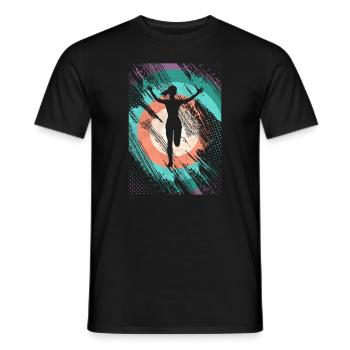 Retro Jump Shoes Fitness - Men's T-Shirt - black - Front - AI Model Male 178 light (178cm)