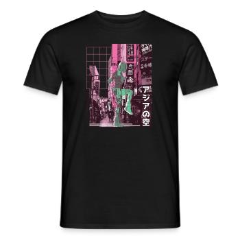Asiatische Stadt Rope Jumping - Männer T-Shirt - Schwarz - Vorne - AI Model Male 178 light (178cm)