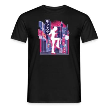 Asiatische Stadt Rope Jumping - Männer T-Shirt - Schwarz - Vorne - AI Model Male 178 light (178cm)