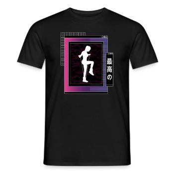 Vaporwave Metaverse Saut à la corde - T-shirt homme - noir - Devant - AI Model Male 178 light (178cm)