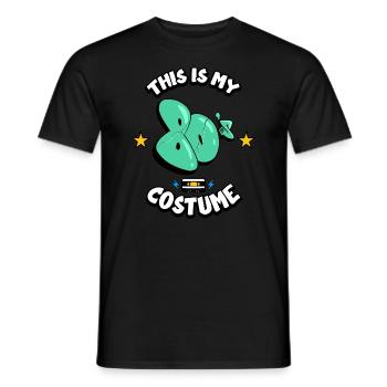Funny 80s Costume Eighties Party - Men's T-Shirt - black - Front - AI Model Male 178 light (178cm)