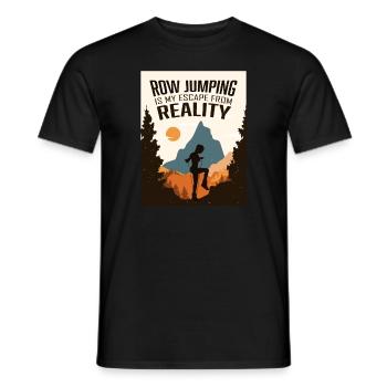 Rope Jumping, Rope Jumping Woman - Men's T-Shirt - black - Front - AI Model Male 178 light (178cm)