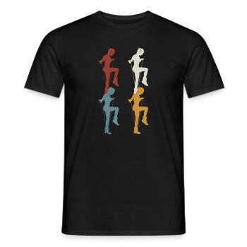 Retro Rope Jumping - Männer T-Shirt - Schwarz - Vorne - AI Model Male 178 light (178cm)