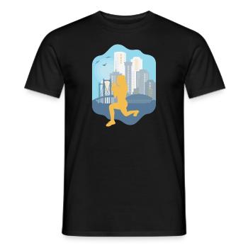 Skyline HIIT - Men's T-Shirt - black - Front - AI Model Male 178 light (178cm)