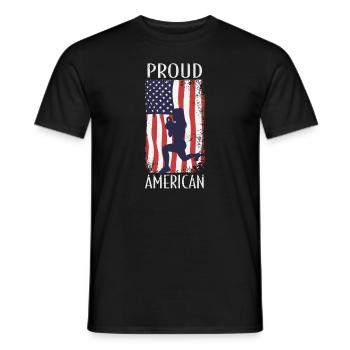 American Flag HIIT - Men's T-Shirt - black - Front - AI Model Male 178 light (178cm)