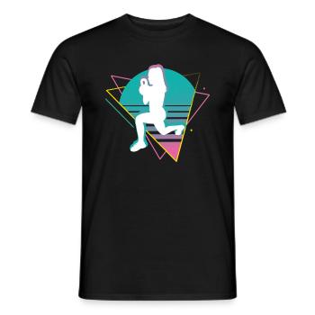 Vaporwave HIIT - Men's T-Shirt - black - Front - AI Model Male 178 light (178cm)