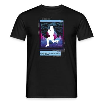 Vaporwave Metaverse HIIT - T-shirt homme - noir - Devant - AI Model Male 178 light (178cm)