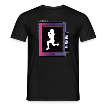 Vaporwave Metaverse HIIT - T-shirt homme - noir - Devant - AI Model Male 178 light (178cm)