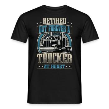 Truck Driver - Men's T-Shirt - black - Front - AI Model Male 178 light (178cm)