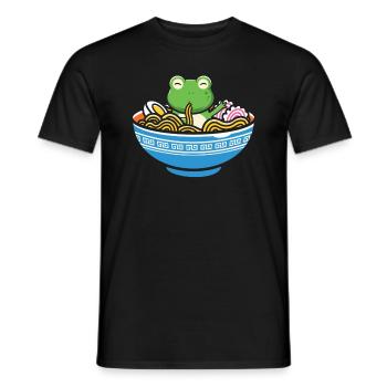 Ramen Frog Japon Kawaii - T-shirt homme - noir - Devant - AI Model Male 178 light (178cm)