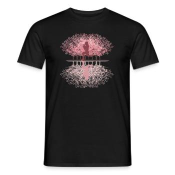 Fleur de cerisier japonais HIIT - T-shirt homme - noir - Devant - AI Model Male 178 light (178cm)