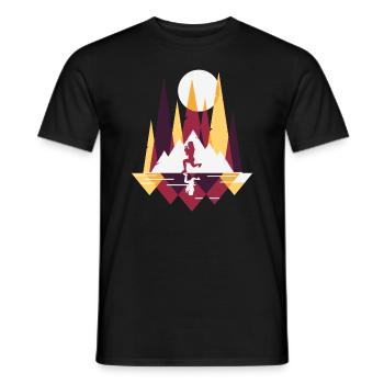 HIIT Fitness Femme - T-shirt homme - noir - Devant - AI Model Male 178 light (178cm)