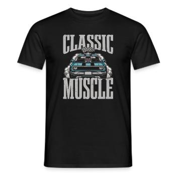 Conception musculaire classique Pour tous les fans de course. - T-shirt homme - noir - Devant - AI Model Male 178 light (178cm)