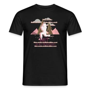 HIIT Fitness Woman - Men's T-Shirt - black - Front - AI Model Male 178 light (178cm)