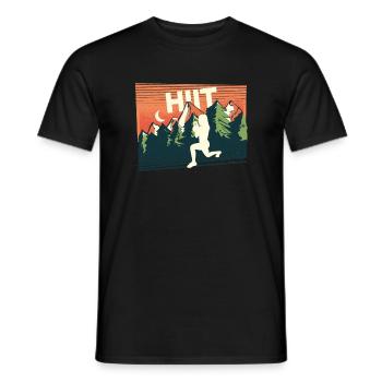 HIIT Fitness Femme - T-shirt homme - noir - Devant - AI Model Male 178 light (178cm)
