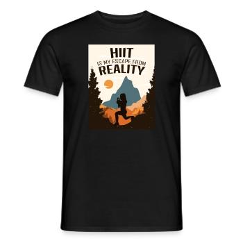 HIIT, Femme Fitness - T-shirt homme - noir - Devant - AI Model Male 178 light (178cm)