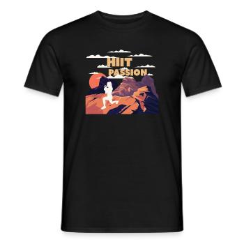 HIIT Passion - Men's T-Shirt - black - Front - AI Model Male 178 light (178cm)