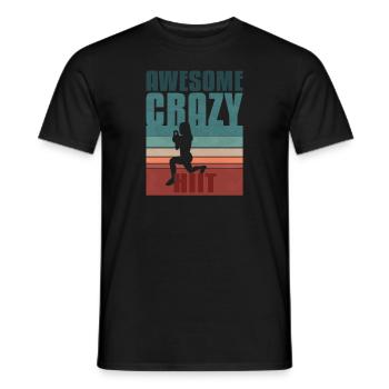Retro HIIT - Men's T-Shirt - black - Front - AI Model Male 178 light (178cm)