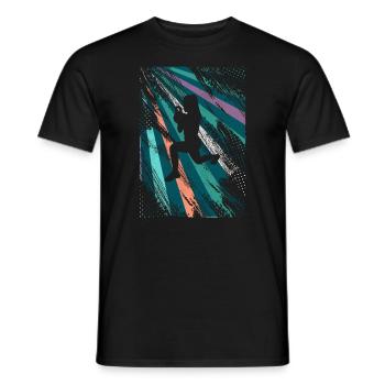 Retro HIIT - Men's T-Shirt - black - Front - AI Model Male 178 light (178cm)