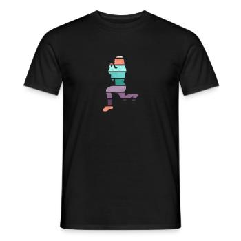 Retro HIIT - Men's T-Shirt - black - Front - AI Model Male 178 light (178cm)