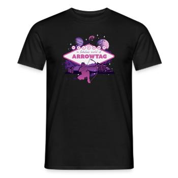 Fabelhafte Welt des Arrowtag - Männer T-Shirt - Schwarz - Vorne - AI Model Male 178 light (178cm)